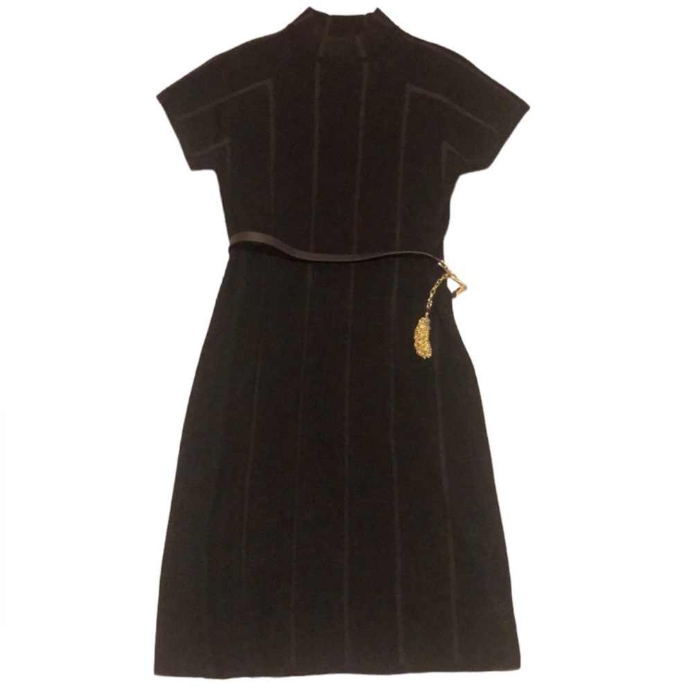 New Nine West Dress Small Brown Gold Belt Chain - Picture 2 of 8